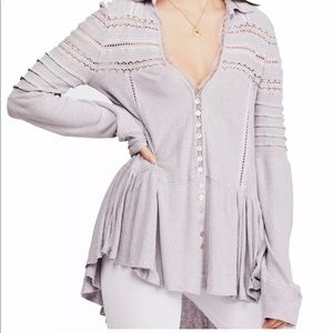 Free People Lilac Lace Tunic Dress Size S